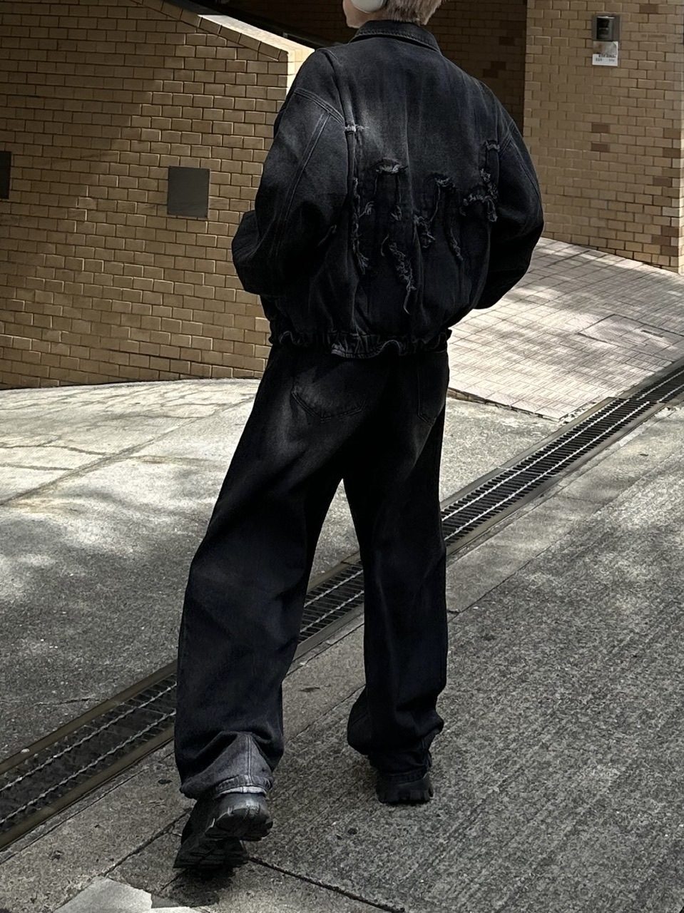 大阪店WEB限定【Chikashitsu +】flame design denim blouson
