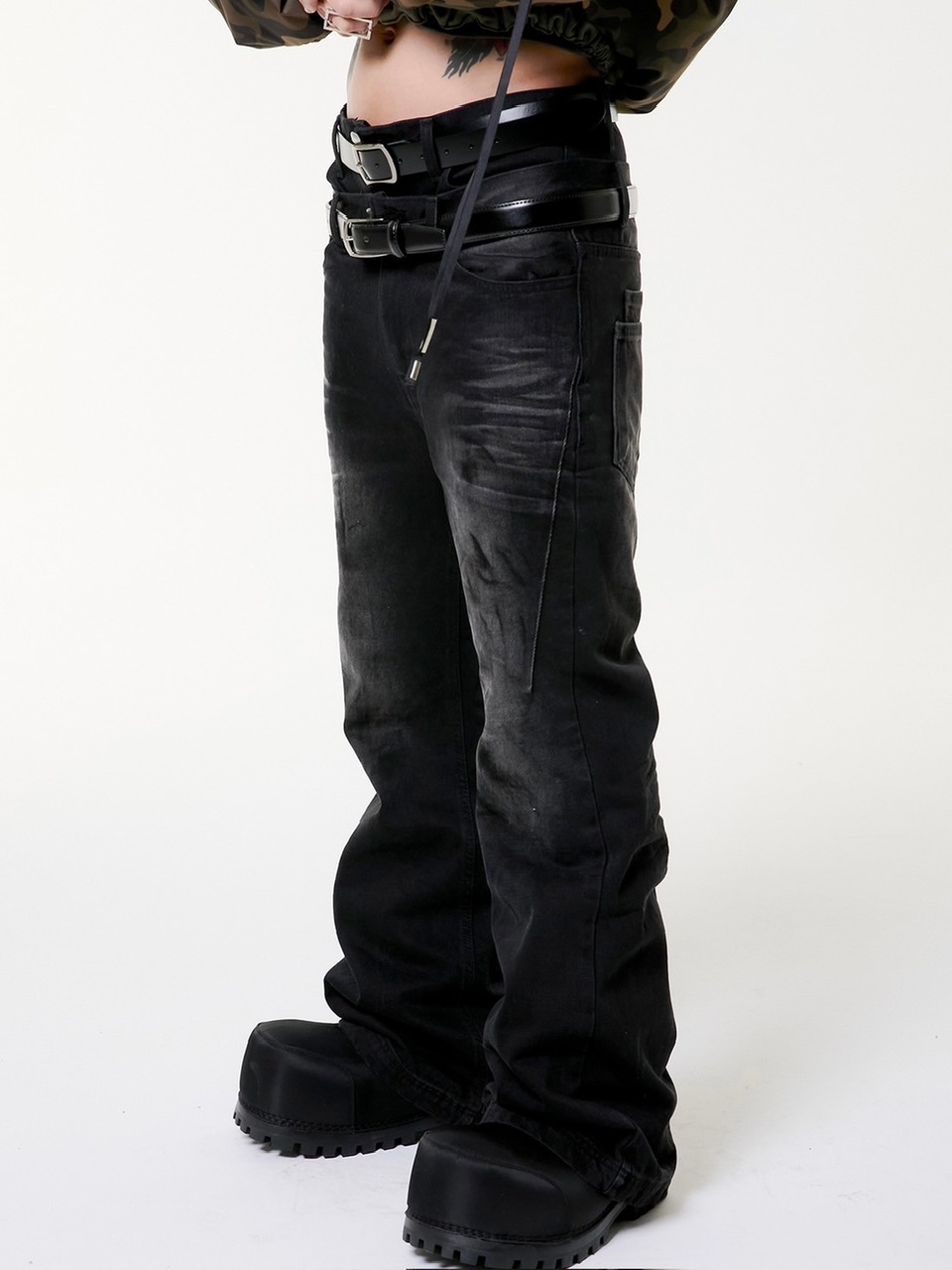 ANOTHERYOUTH】double waist jeans | OUR BRAND,ANOTHERYOUTH