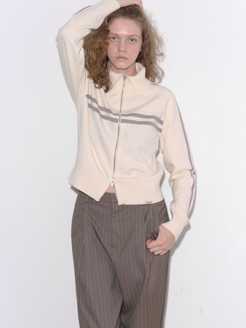 アウターその他 ROCKCAKE Sports 96 Full Zip Cardigan Charcoal RC24KN01700 ROCK CAKE】Sports 96 Full Zip Cardigan | OUR BRAND,ROCK CAKE