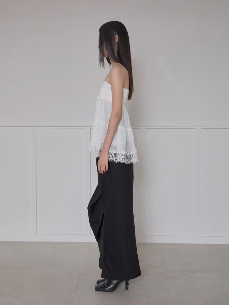 【FLAREUP】Layered Dot Ruffle Skirt 