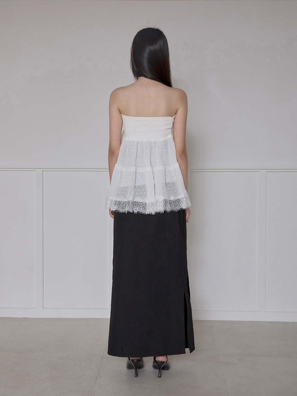 【FLAREUP】Layered Dot Ruffle Skirt 