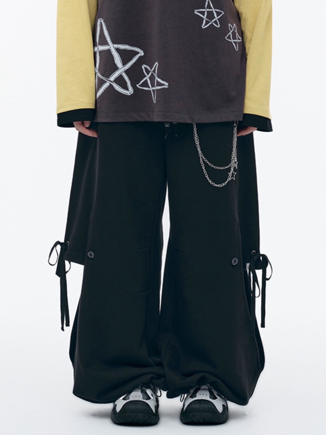 【TUOMIO】DOUBLE LAYERED SWEATPANTS / 【トゥオミオ】ダブルレイヤードスウェットパンツ