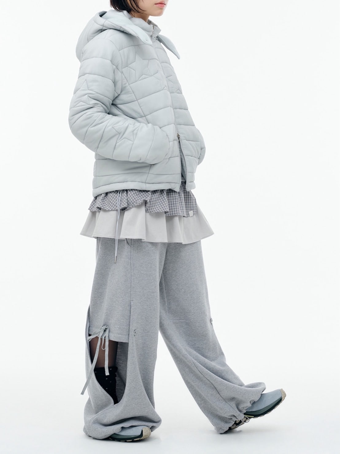 【TUOMIO】DOUBLE LAYERED SWEATPANTS / 【トゥオミオ】ダブルレイヤードスウェットパンツ