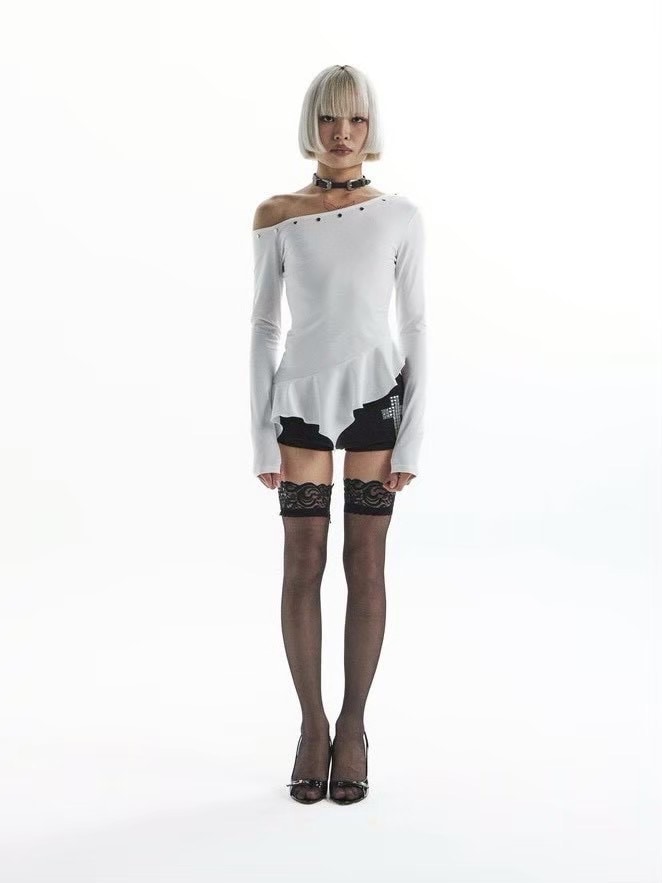 【KAIYA】unbalanced silver ball long sleeve