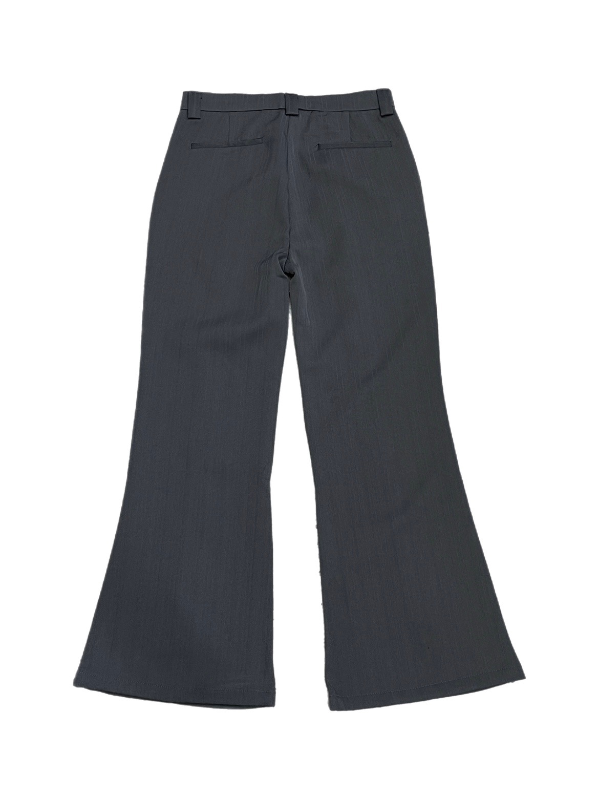 受注制【Chikashitsu +】set up center press flare slacks (2color)