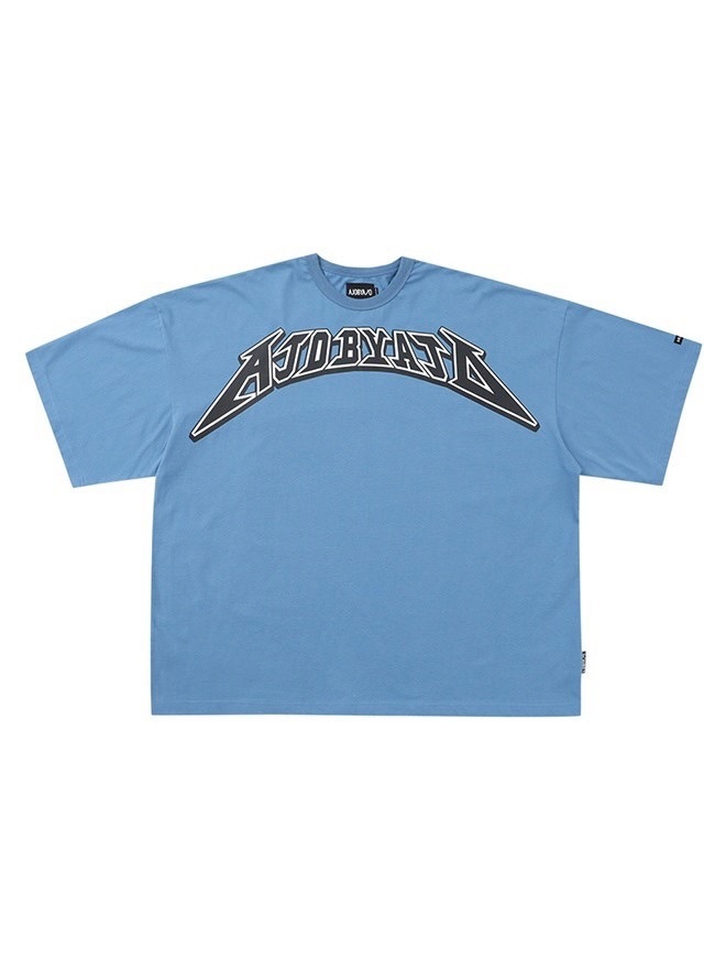 【AJO AJOBYAJO】23SS★ [23 SS RENEWAL] AJOLICA T-Shirt AJO AJOBYAJO】24SS☆ Sporty Logo Applique Washed T-Shirt