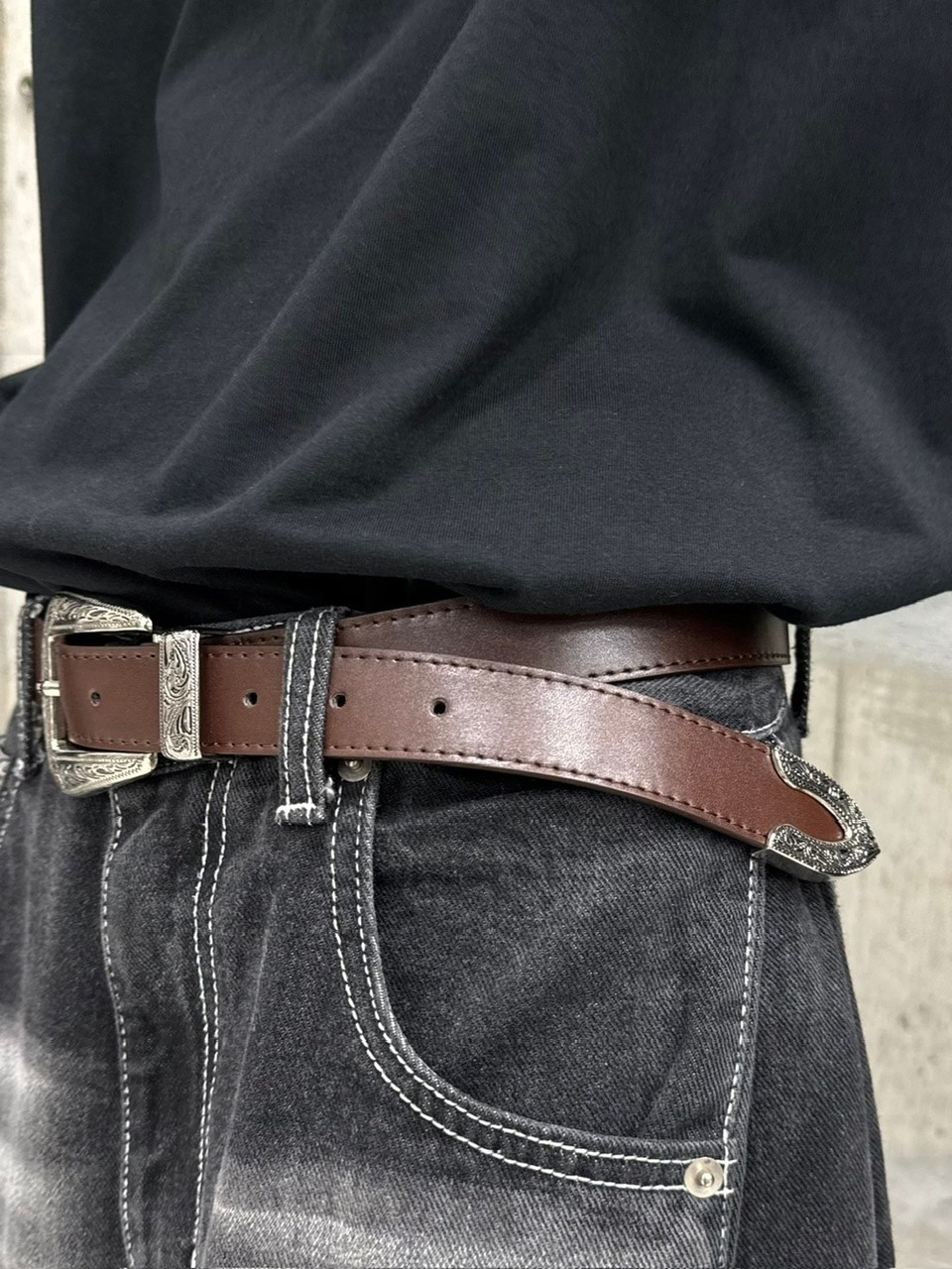 Chikashitsu +】western belt 3 (2color) | OUR BRAND,Chikashitsu +
