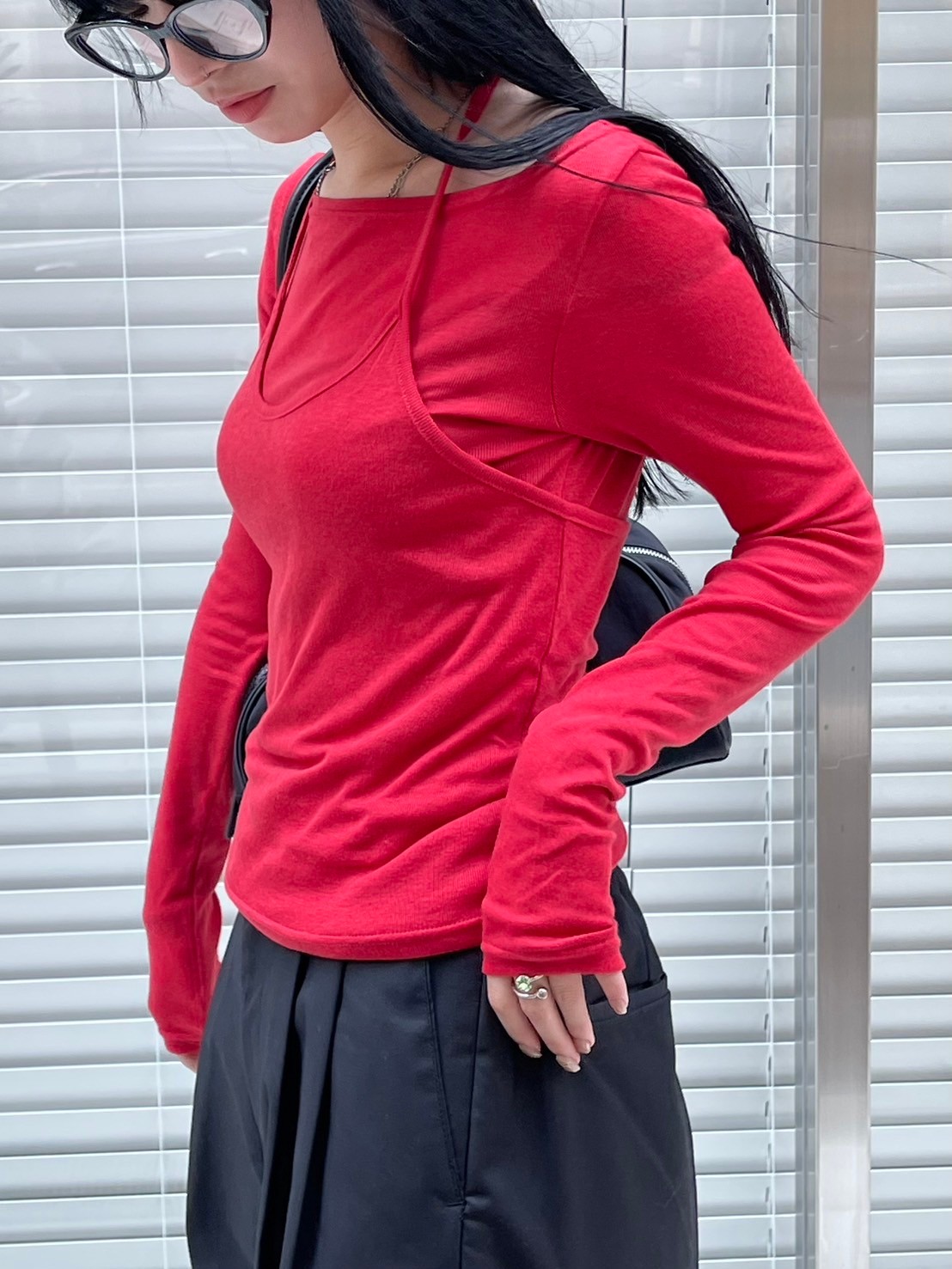 【oaks】2-piece layered long sleeve (3color)