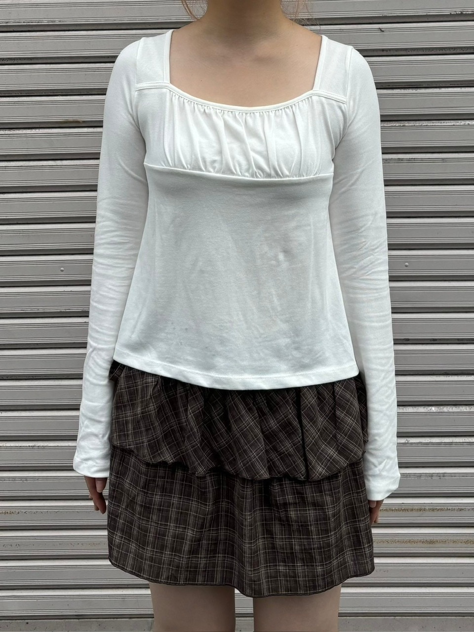 受注制【oaks】shirring long sleeve (3color) / 【オークス