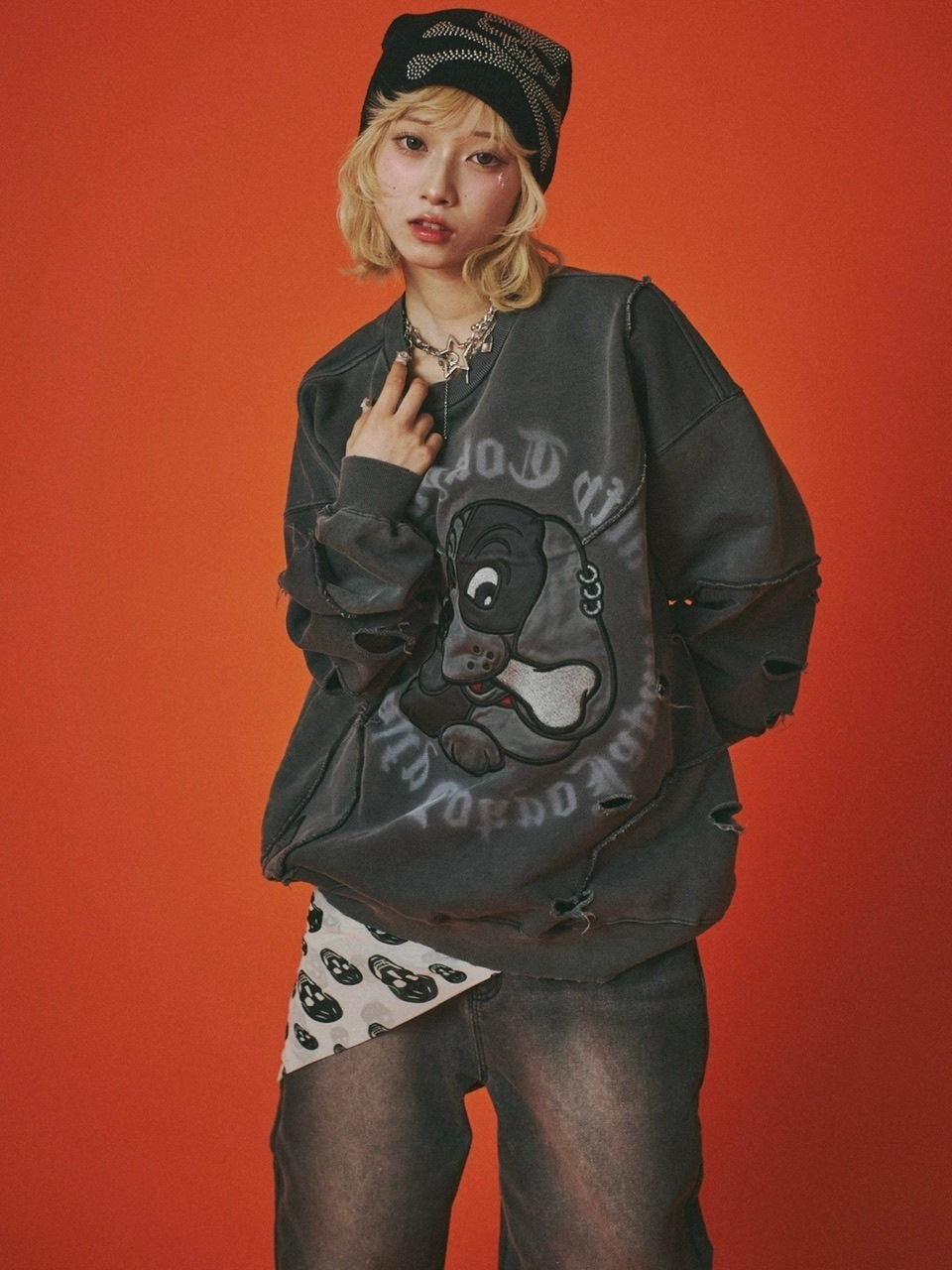 GALFY】ツギハギスウェット / 【ガルフィー】ロゴ長袖スウェット | OUR