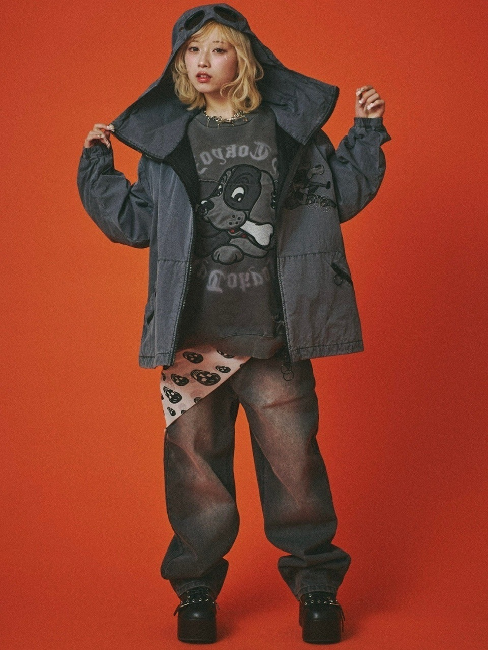 【GALFY】ツギハギスウェット / 【ガルフィー】ロゴ長袖スウェット