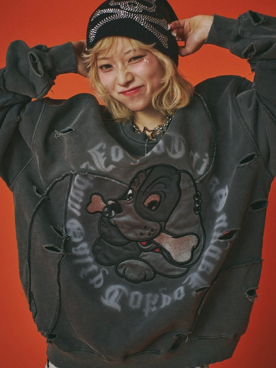 GALFY ロング袖スエットセット 大型犬 GALFY】ツギハギスウェット / 【ガルフィー】ロゴ長袖スウェット