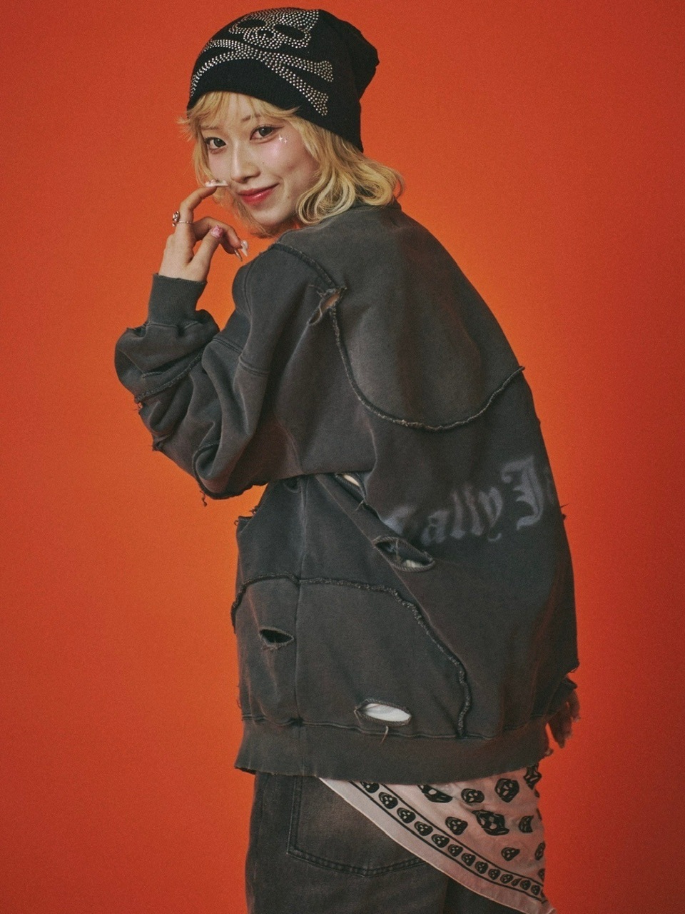 【GALFY】ツギハギスウェット / 【ガルフィー】ロゴ長袖スウェット