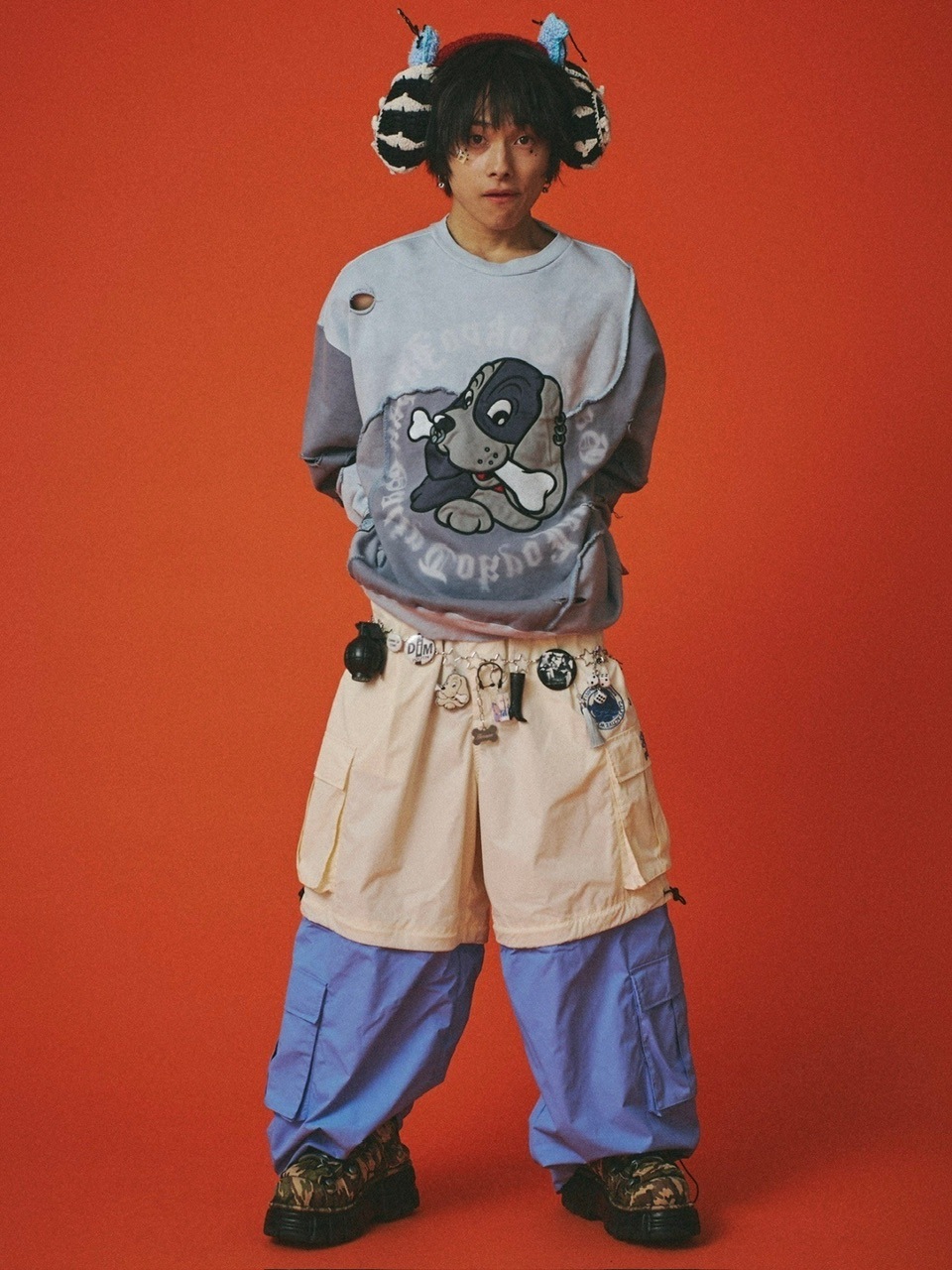 【GALFY】ツギハギスウェット / 【ガルフィー】ロゴ長袖スウェット