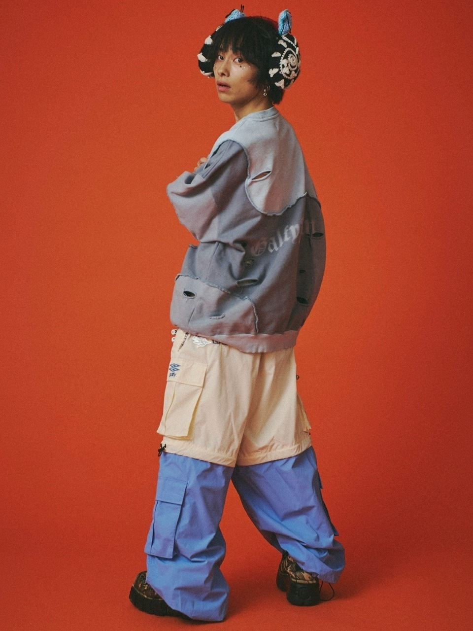 【GALFY】ツギハギスウェット / 【ガルフィー】ロゴ長袖スウェット