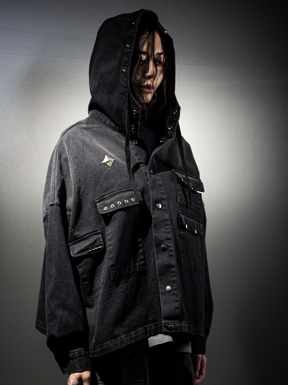【DIG YOUR OWN GRAVE】DENIM HOOD JKT DIG YOUR OWN GRAVE】PAILOT DENIM HOODIE CUSTOM | OUR BRAND,DIG