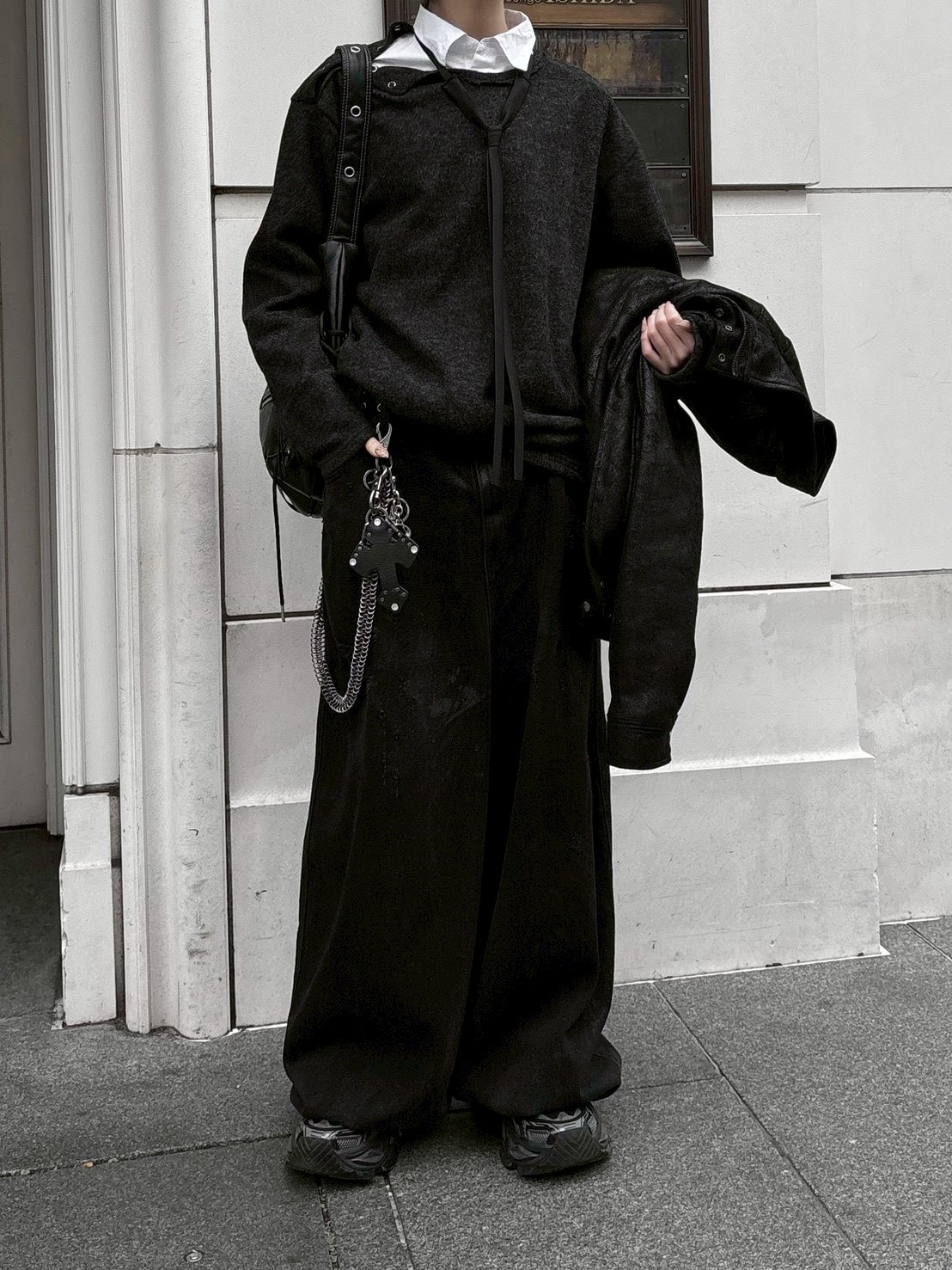 受注制【nmtc +】shoulder button knit / 【エヌエムティーシープラス