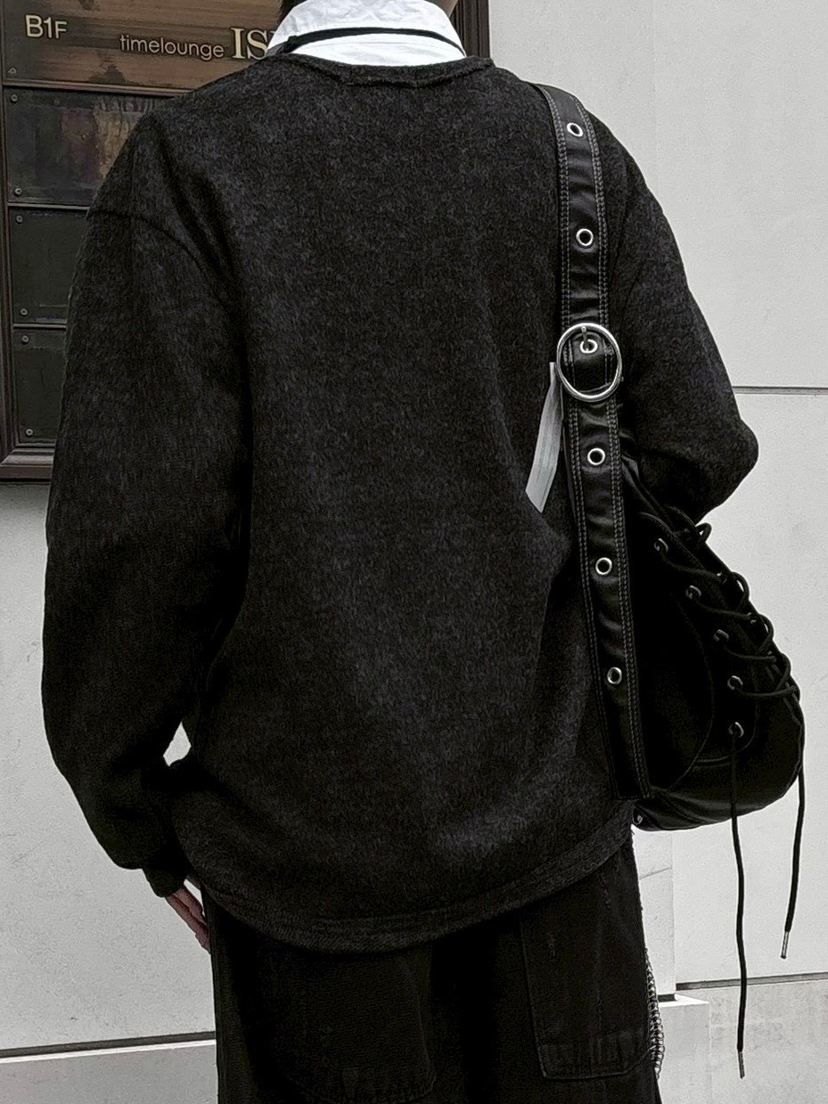 受注制【nmtc +】shoulder button knit / 【エヌエムティーシープラス】肩ボタンニット (3color)