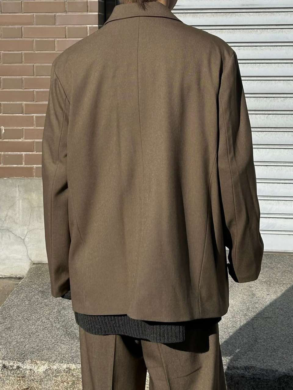 ジャケット・アウター Chikashitsu+ oversized wool double coat 受注制【Chikashitsu +】set up overfit double jacket (3color