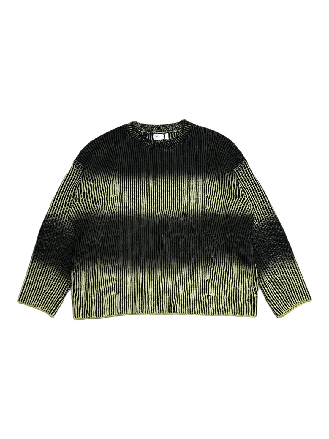 受注制【Chikashitsu +】bleach washing knit (3color