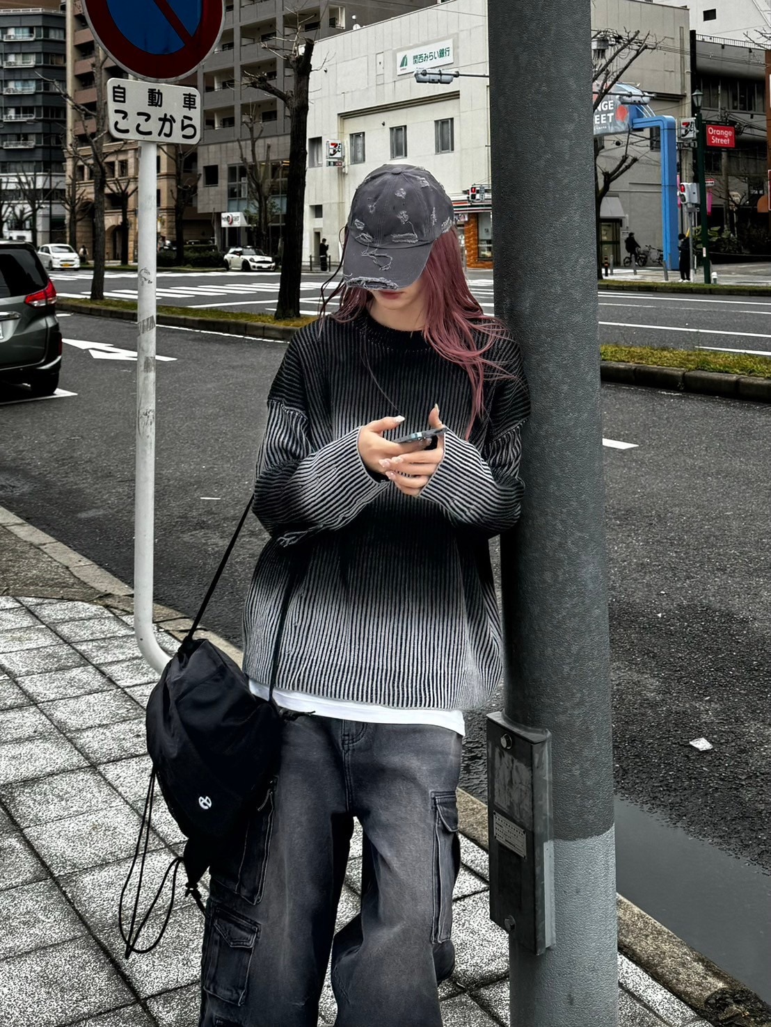 受注制【Chikashitsu +】bleach washing knit (3color