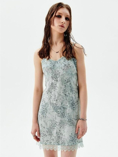 【running high】LACE POINT SLEEVELESS MINI DRESS