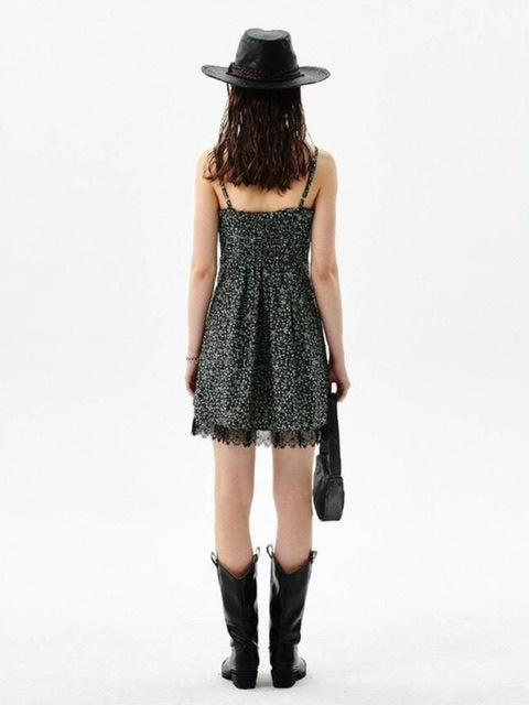 【running high】LACE POINT SLEEVELESS MINI DRESS