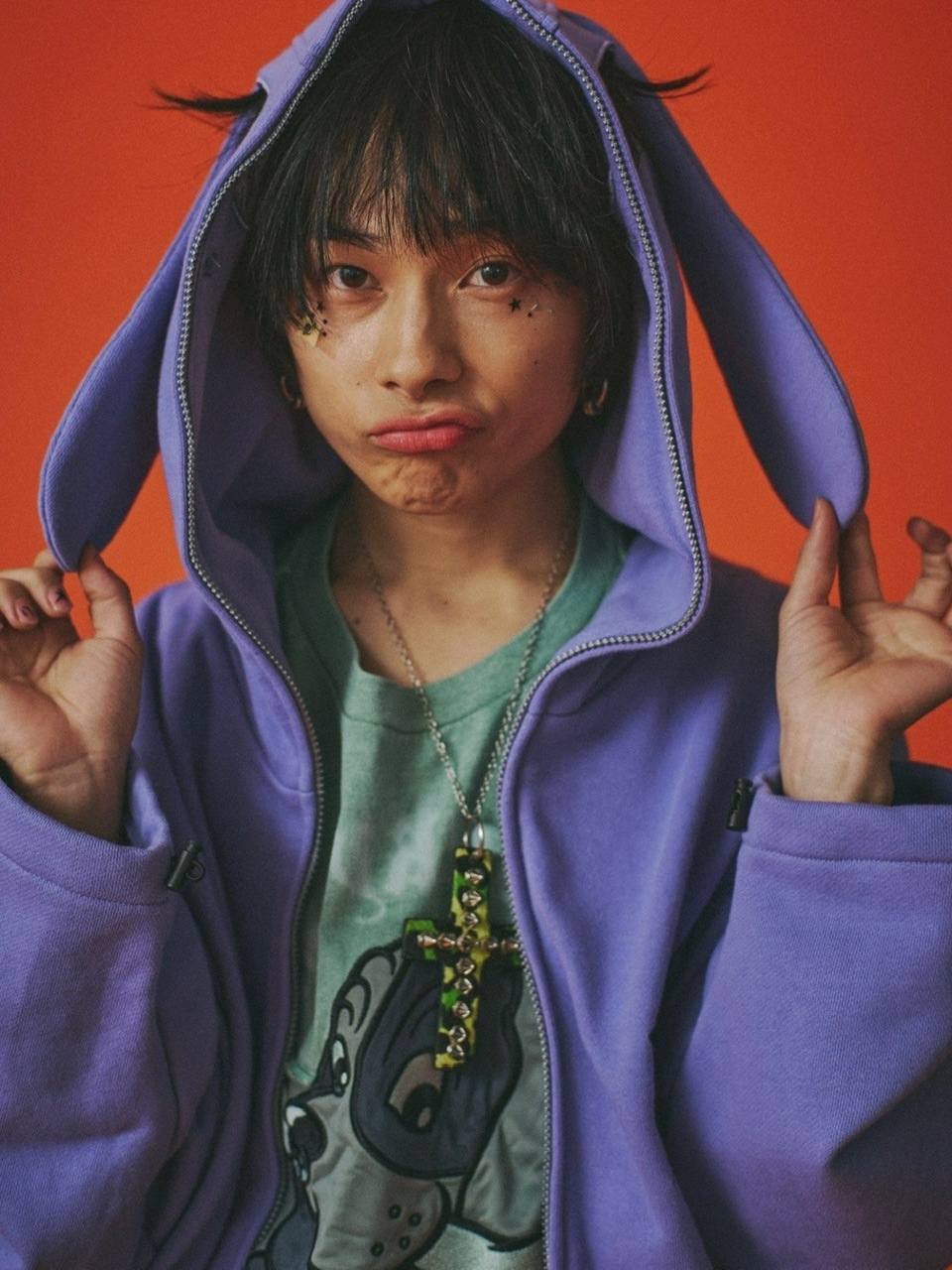 SALE 新品・XＬサイズ ガルフィー フライング反戦 パーカー 耳付き ビッグ GALFY ガルフィー パーカー メンズ レディース 長袖 フルジップ