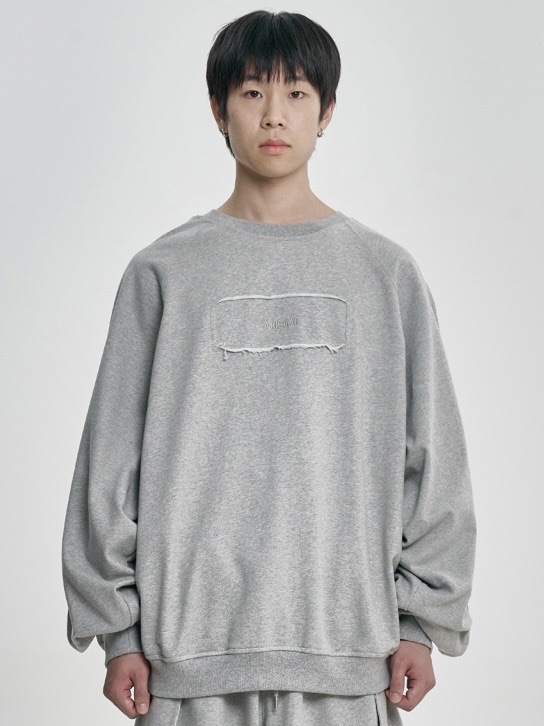 AJOBYAJO】Raw Edge Batwing Sweatshirt | OUR BRAND,AJOBYAJO
