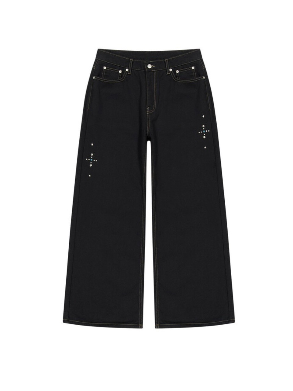 【AAKAM】Western Studded Cotton Pants 2Colors AAKAM】Western Studded Cotton Pants | OUR BRAND,AAKAM