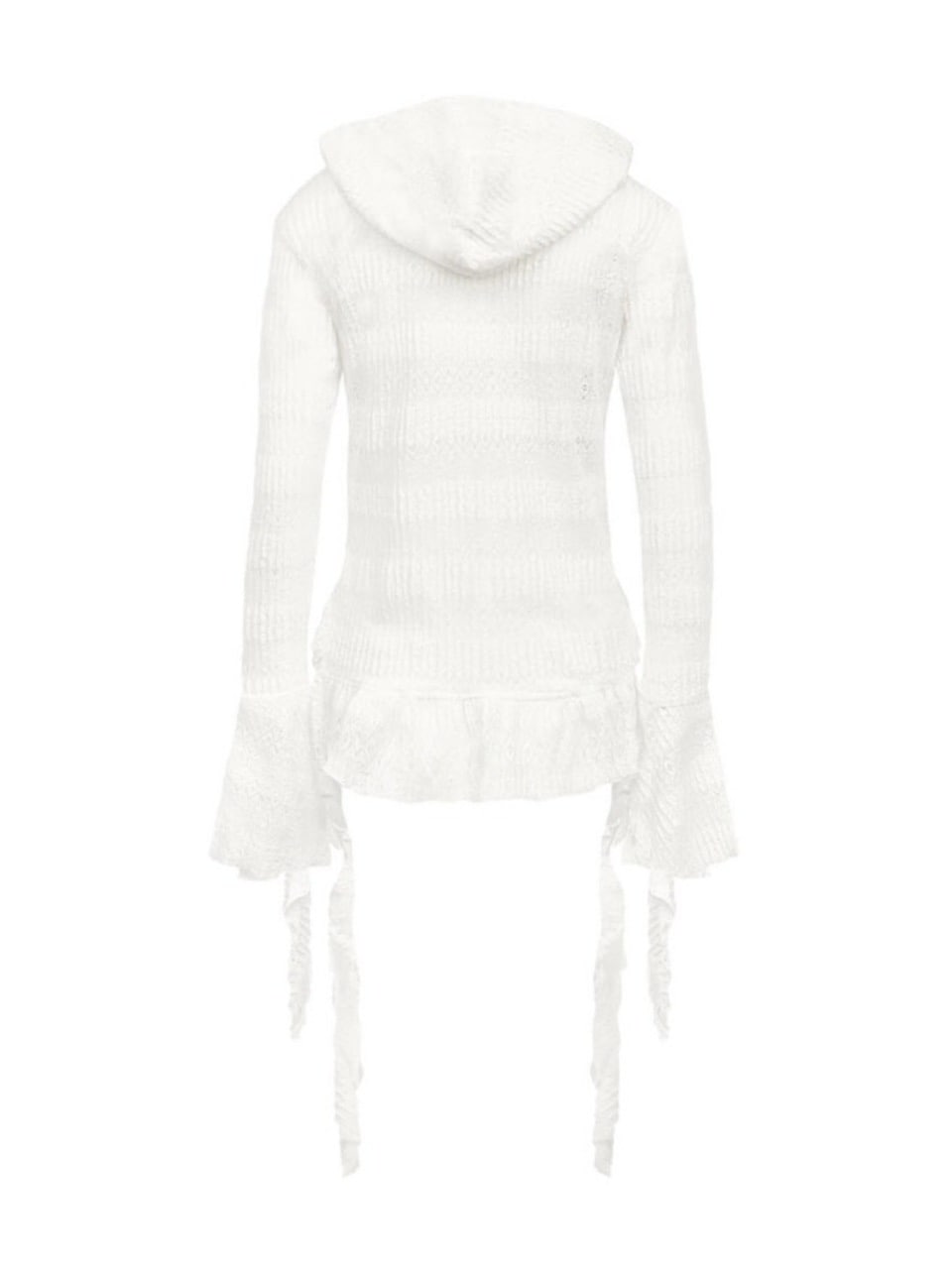 トップス NOT KNOWING Lace V Neck Ruffle Hoodie トップス NOT KNOWING Lace V Neck Ruffle Hoodie NOT KNOWING