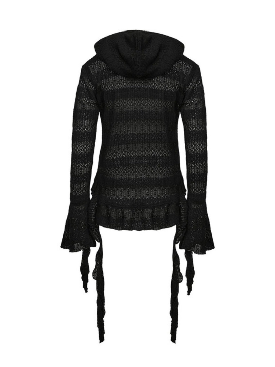 トップス NOT KNOWING Lace V Neck Ruffle Hoodie NOT KNOWING】Lace V Neck Ruffle Hoodie | OUR BRAND,NOT