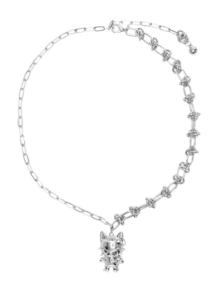 【BLACK PURPLE】Cattus half twist necklace