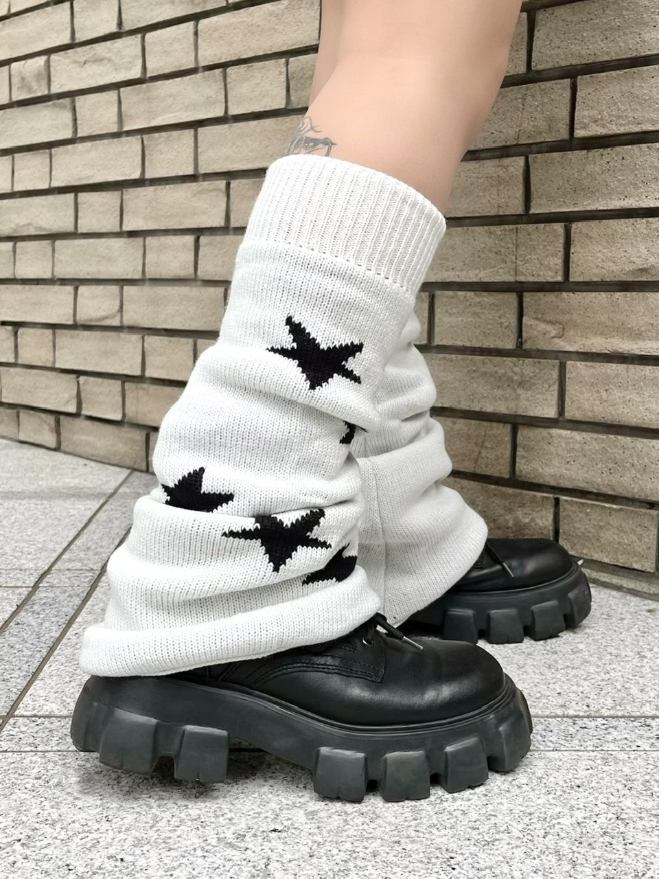 YELLO/NOIR MULES&LEG WARMERS レッグウォーマー付き