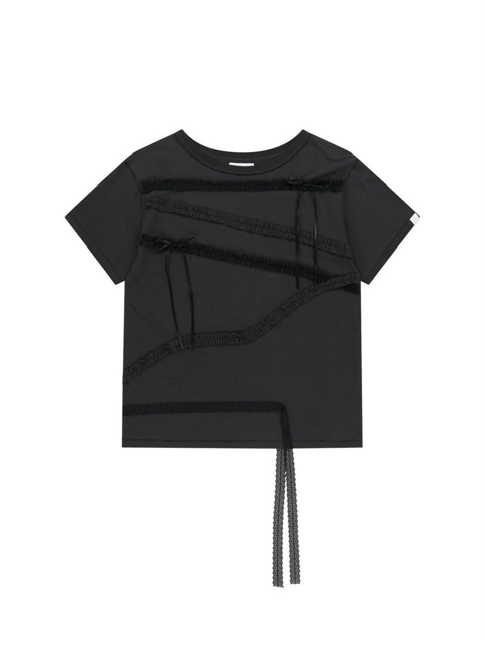 TUOMIO】LACE STRAP OVERSIZED T-SHIRT / 【トゥオミオ】レース