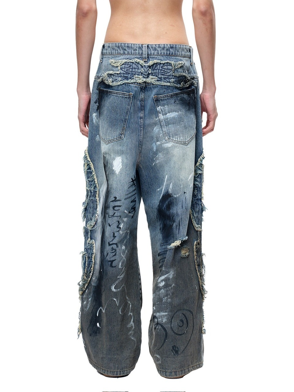 The Boy Has No Patience ハーフパンツ The Boy Has No Patience】DISCIPLE DISTRESSED DENIM WORK