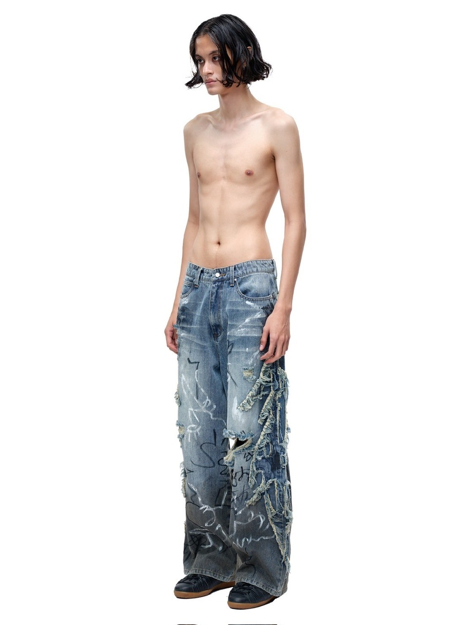 The Boy Has No Patience】LUMINOUS DAWN GRAFFITI JEANS / 【ザ