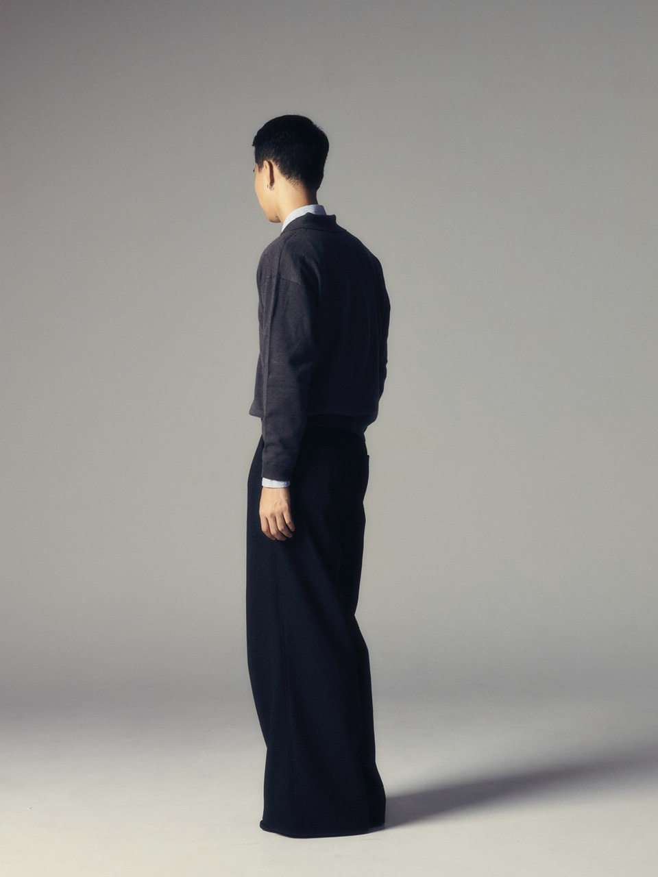【CS】two tuck wool wide trousers