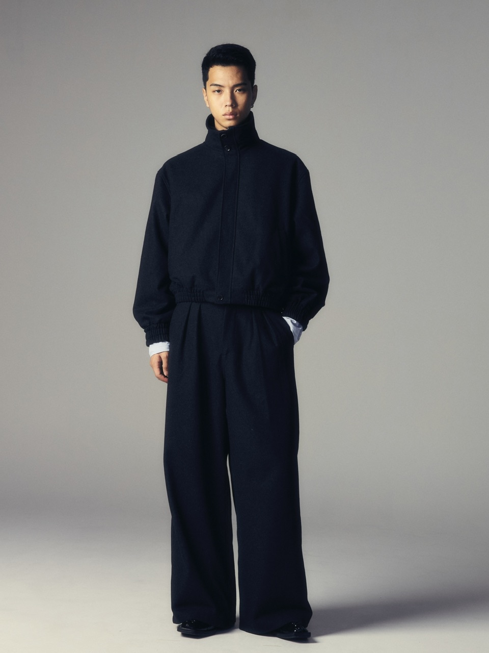 【CS】two tuck wool wide trousers / 1 CS】two tuck wool wide trousers | OUR BRAND,Chikashitsu +,CS