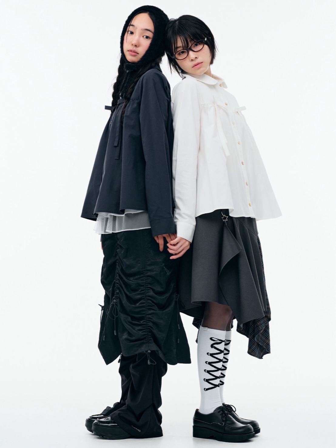 TUOMIO】LAYERED ASYMMETRIC SKIRT / 【トゥオミオ】レイヤード