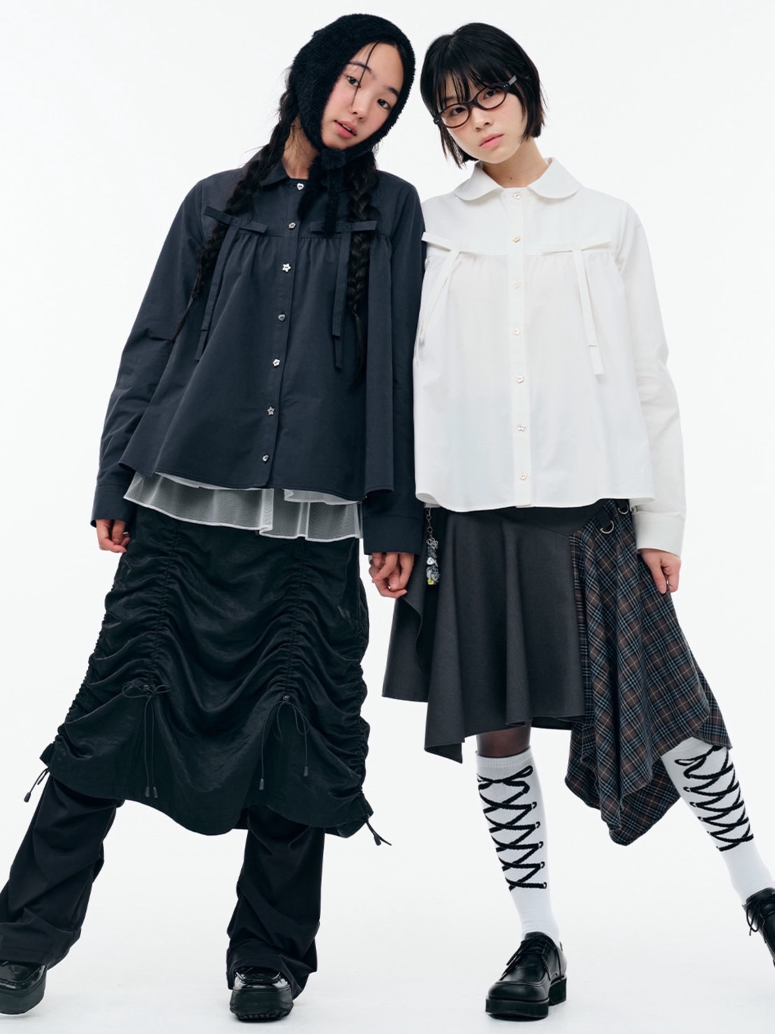 【TUOMIO】LAYERED ASYMMETRIC SKIRT / 【トゥオミオ】レイヤードアシンメトリースカート