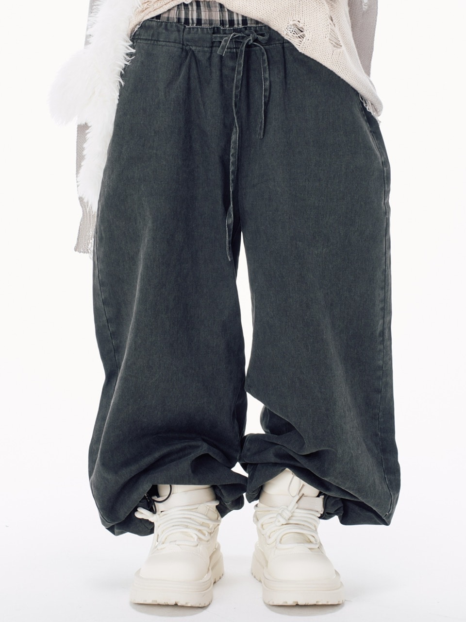 受注制【Nerd out XU】 round puffer boots / 【ナードアウトエックスユー】ラウンドパフブーツ (2color)