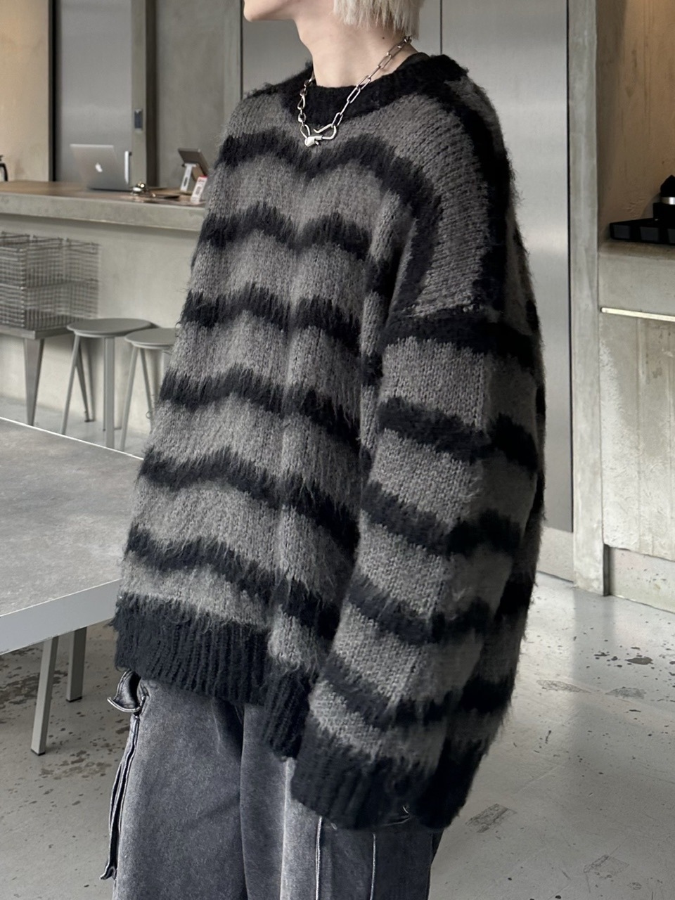 大阪店WEB限定受注制【Chikashitsu +】oversized wave border