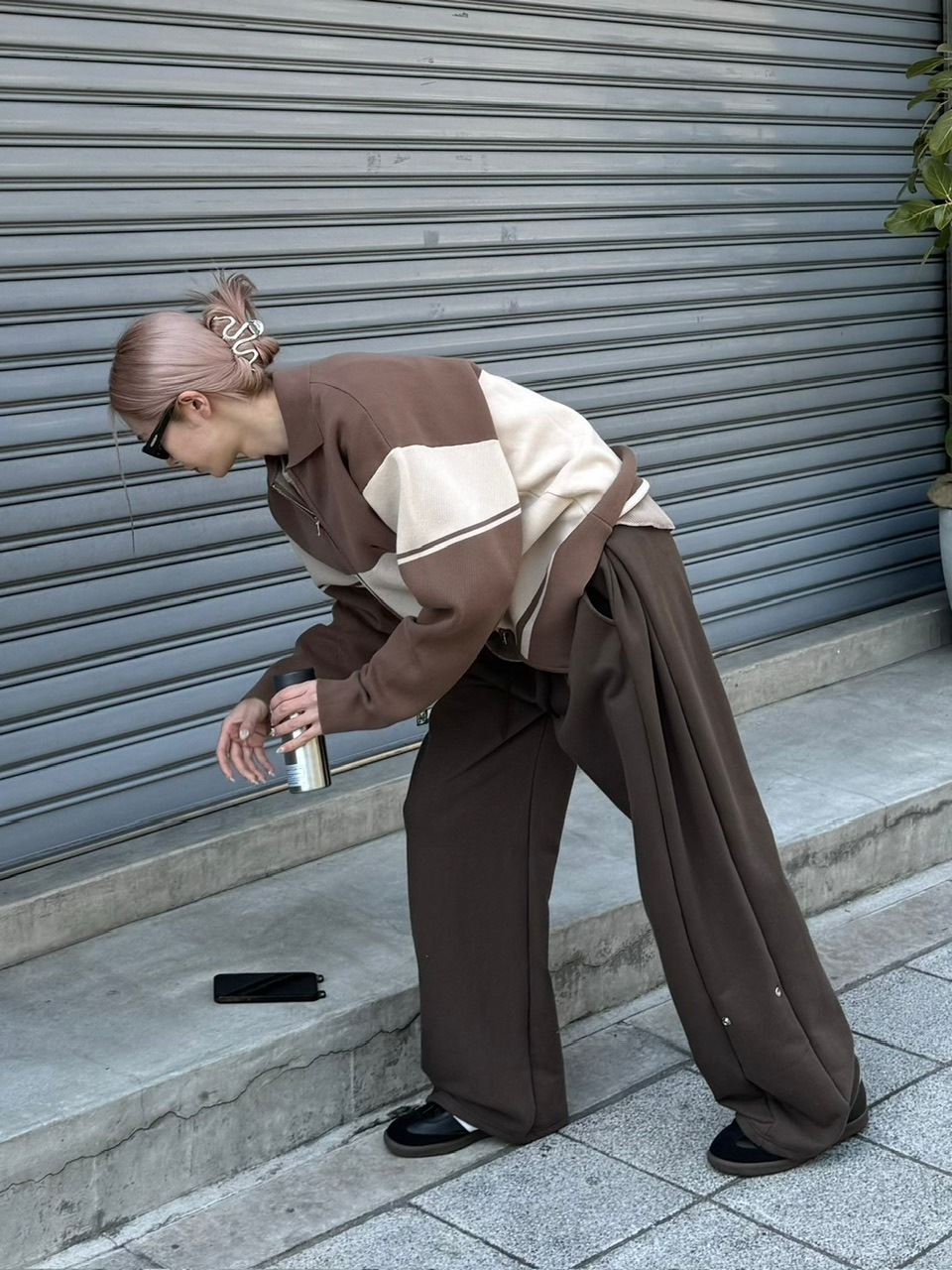 受注制【Chikashitsu +】snap button buggy sweat pants (3color) / 【チカシツプラス】スナップボタンバギースウェットパンツ