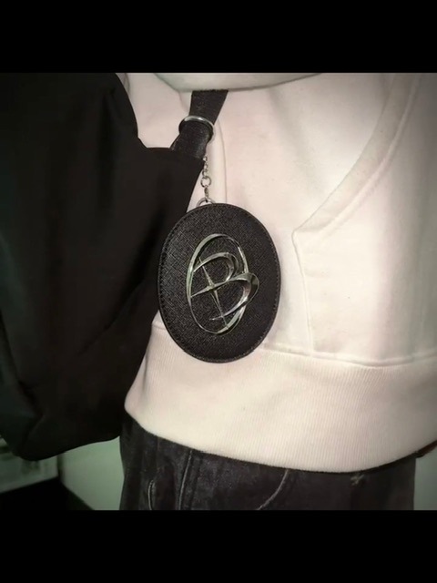 ショルダーバッグ・ポシェット ^BLACKPURPLE^ Accent card holder key ring black white A00103 BLACK PURPLE】Accent card holder key ring | OUR BRAND,BLACK