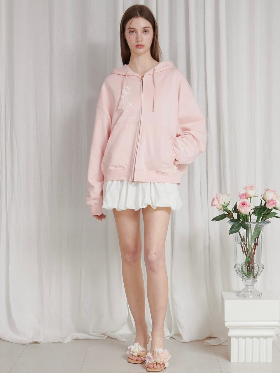 PAIN OR PLEASURE】ROSE 2WAY HOOD ZIP UP | OUR BRAND,PAIN OR