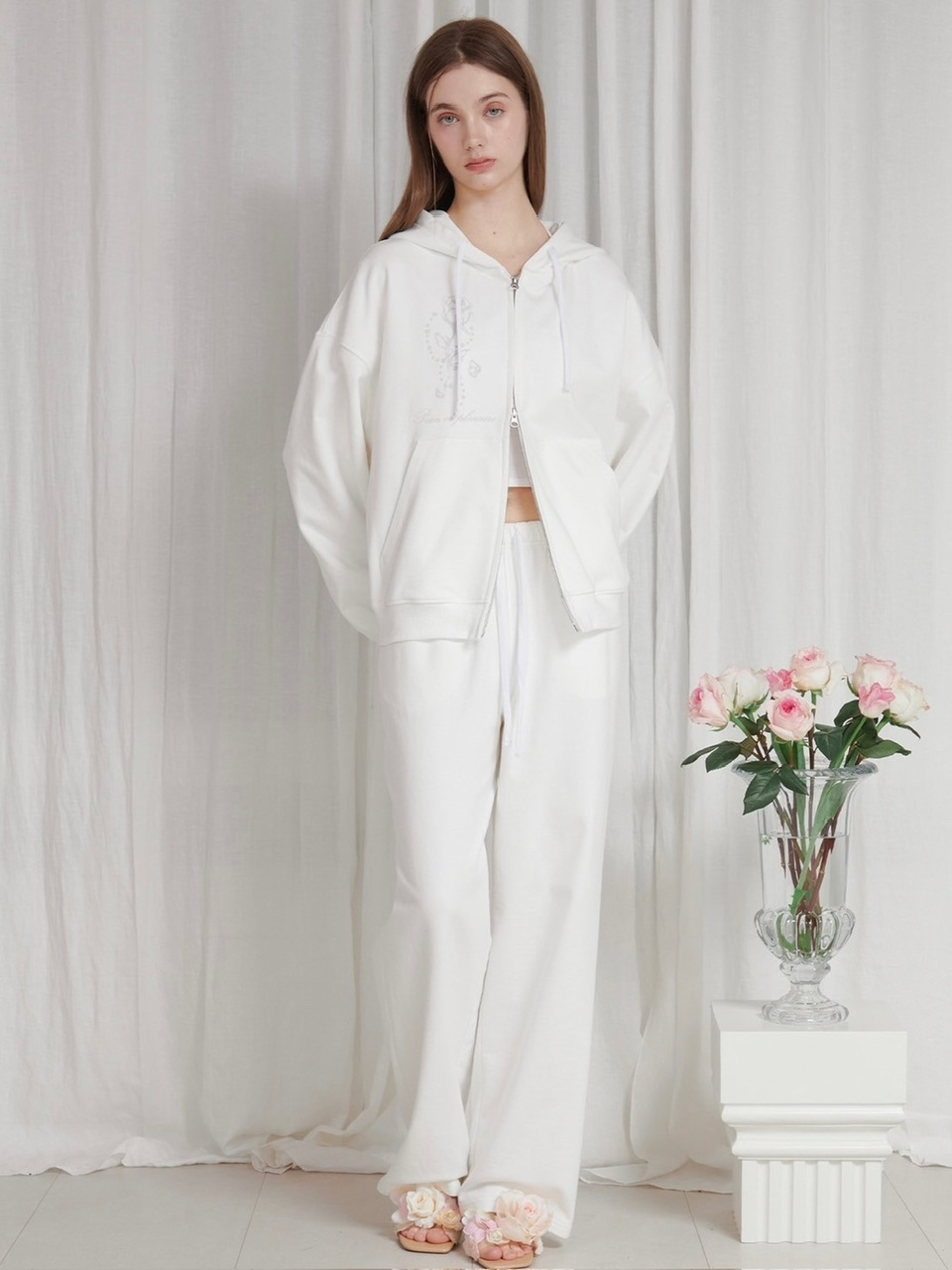 PAIN OR PLEASURE】ROSE 2WAY HOOD ZIP UP | OUR BRAND,PAIN OR