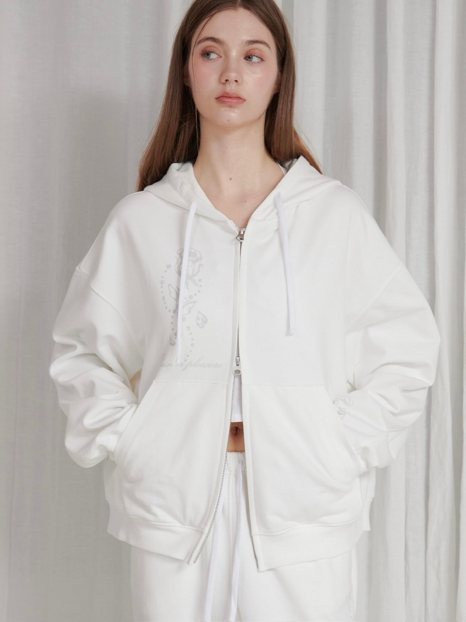 PAIN OR PLEASURE】ROSE 2WAY HOOD ZIP UP | OUR BRAND,PAIN OR