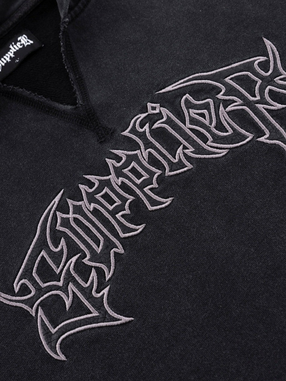 Men's Leather Patch Zip Hoodie - Black – Discover Wisconsin
