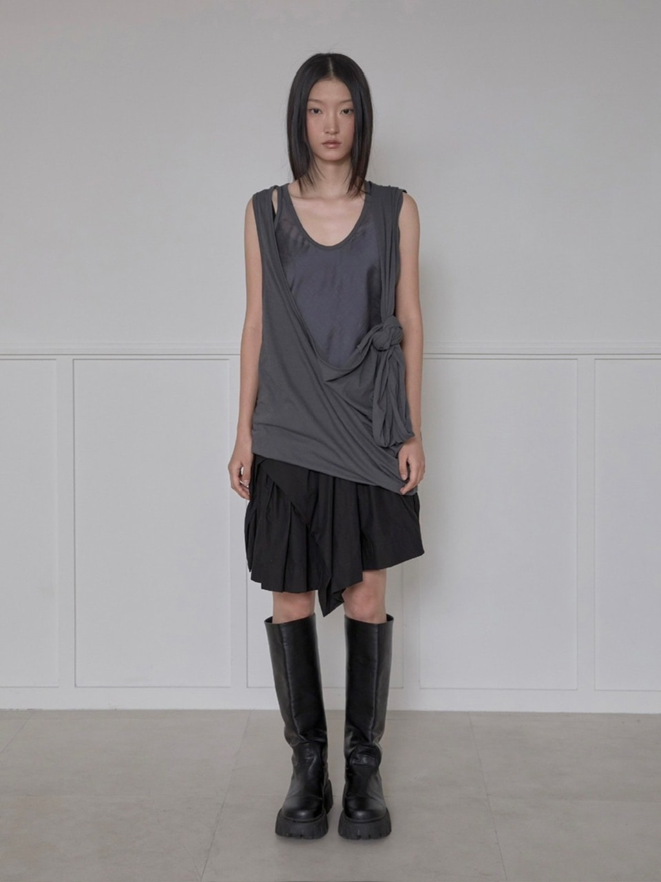 【FLARE UP】 Asymmetrical Drape Pants /追跡付 FLAREUP】Asymmetrical Draped Layered Skirt | OUR BRAND